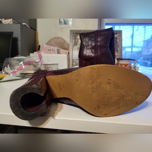 Coach Brigitte Boot Croc Embossed Knee High Boots Size 10 - Picture 8 of 12